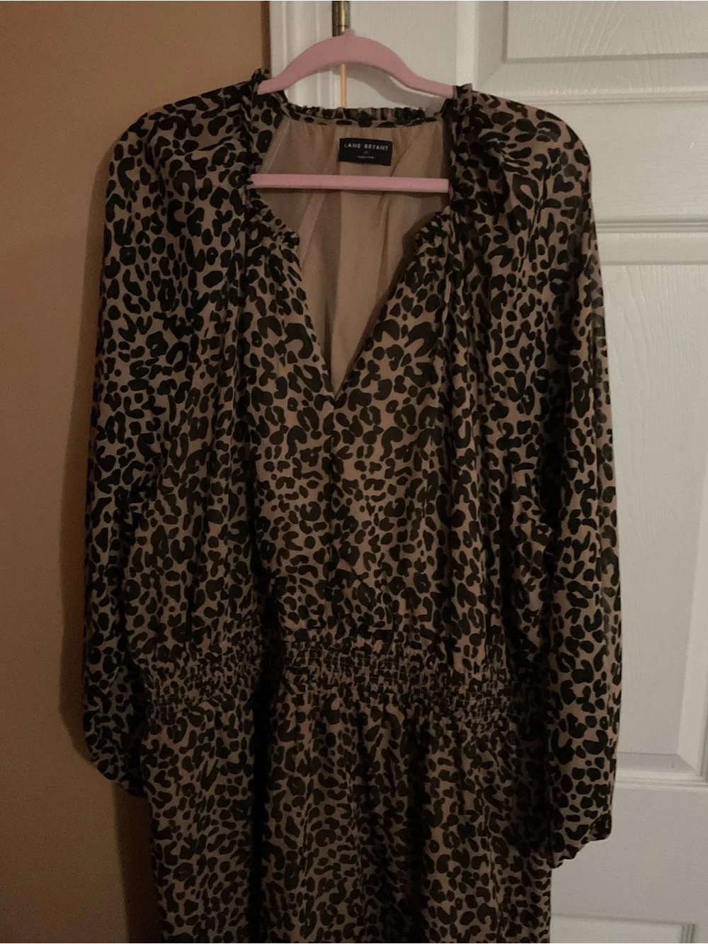 Lane Bryant Leopard Print Dress- Tan & Black - Picture 2 of 5